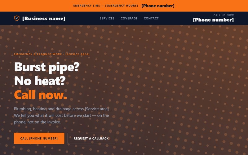 Local service website template preview